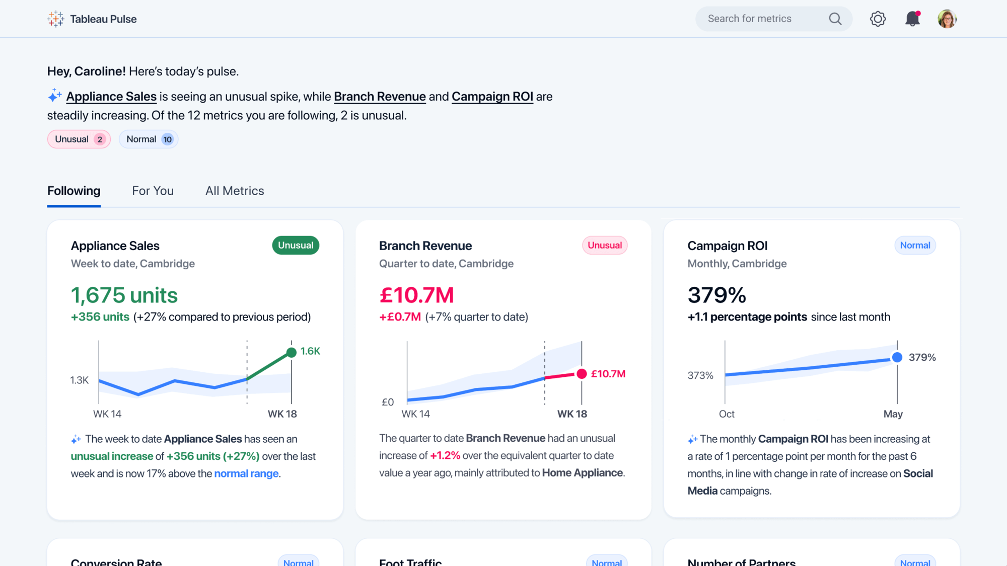 Tableau Pulse AI insights